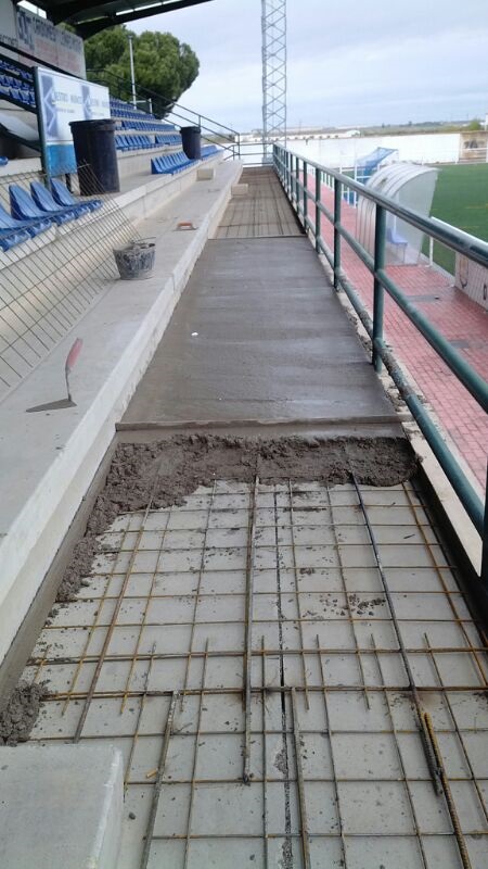Actuacin en Meseta de Acceso - Durante las obras
